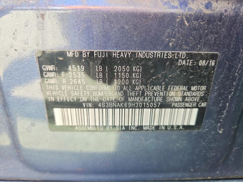 Aukcja sprzedaży 2017 Subaru Legacy, vin: 4S3BNAK69H3015057, numer aukcji: 65645016