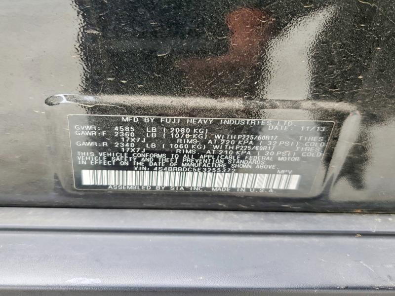 Продажа на аукционе авто 2014 Subaru Outback, vin: 4S4BRBDC5E3255372, номер лота: 65404886