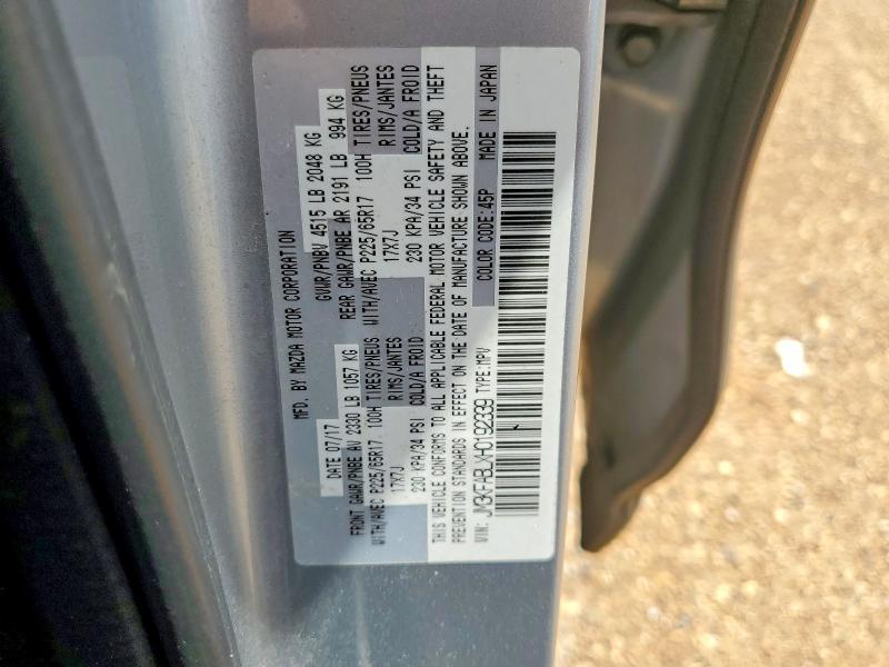 Aukcja sprzedaży 2017 Mazda Cx-5, vin: JM3KFABLXH0192339, numer aukcji: 64390346