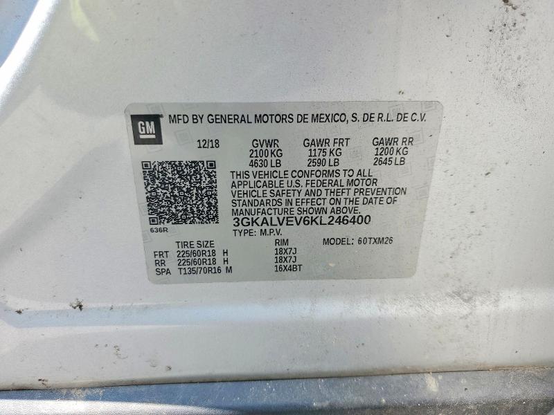 Aukcja sprzedaży 2019 Gmc Terrain, vin: 3GKALVEV6KL246400, numer aukcji: 63552496