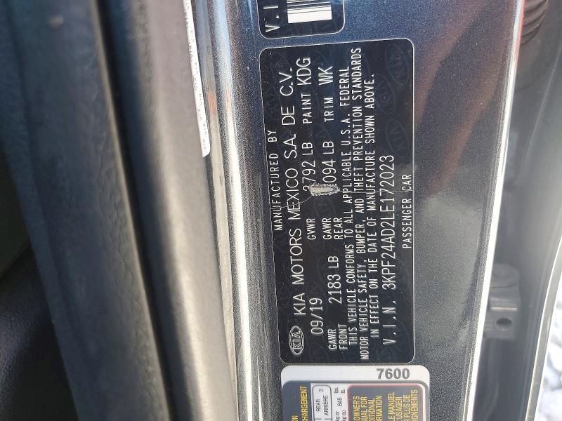 Aukcja sprzedaży 2020 Kia Forte, vin: 3KPF24AD2LE172023, numer aukcji: 62111866