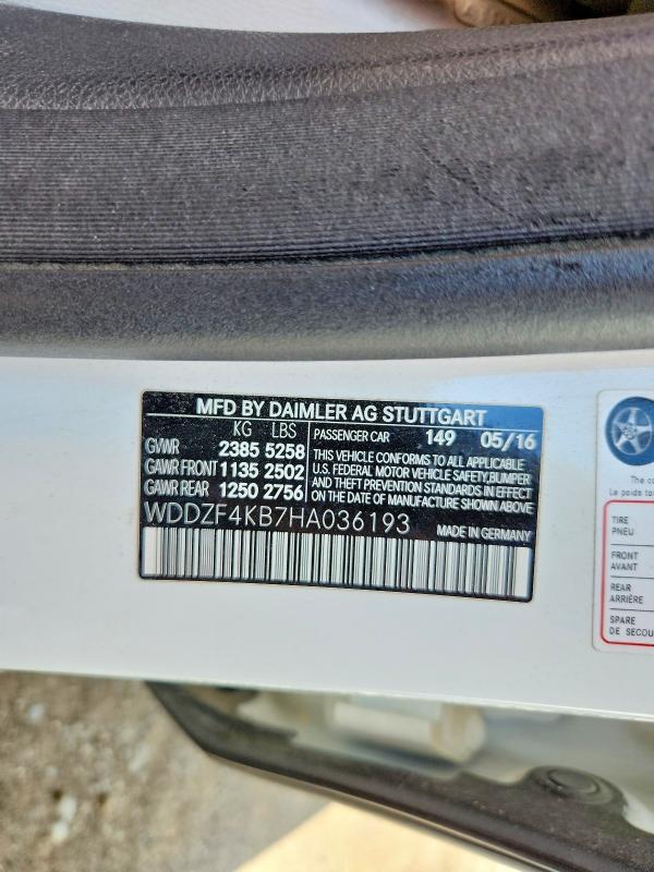 Aukcja sprzedaży 2017 Mercedes-benz E, vin: WDDZF4KB7HA036193, numer aukcji: 65201656