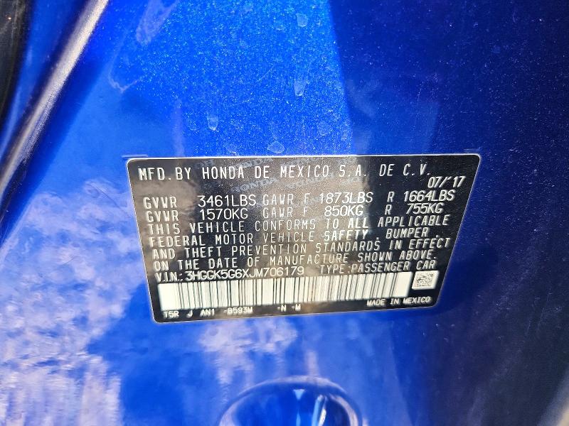 2018 Honda Fit მანქანა იყიდება აუქციონზე, vin: 3HGGK5G6XJM706179, აუქციონის ნომერი: 66400216
