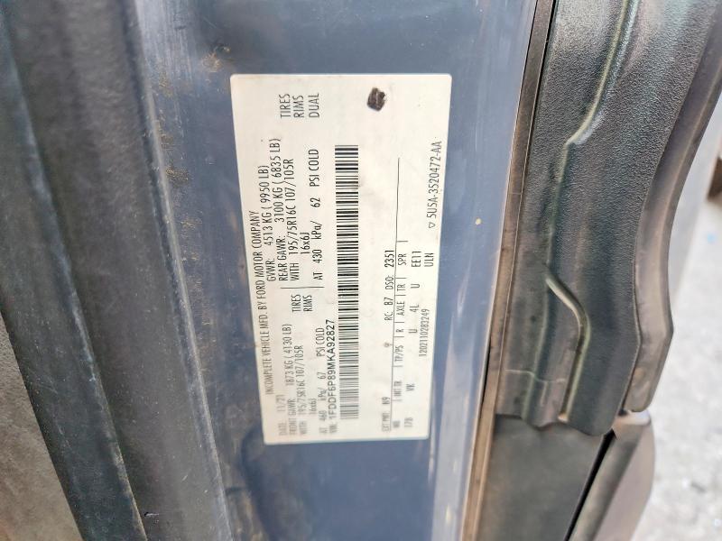 Aukcja sprzedaży 2021 Ford Transit, vin: 1FDDF6P89MKA92827, numer aukcji: 61897466