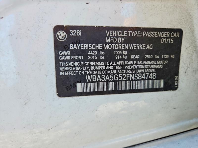 Продаж на аукціоні авто 2015 Bmw 328, vin: WBA3A5G52FNS84748, номер лоту: 64672506