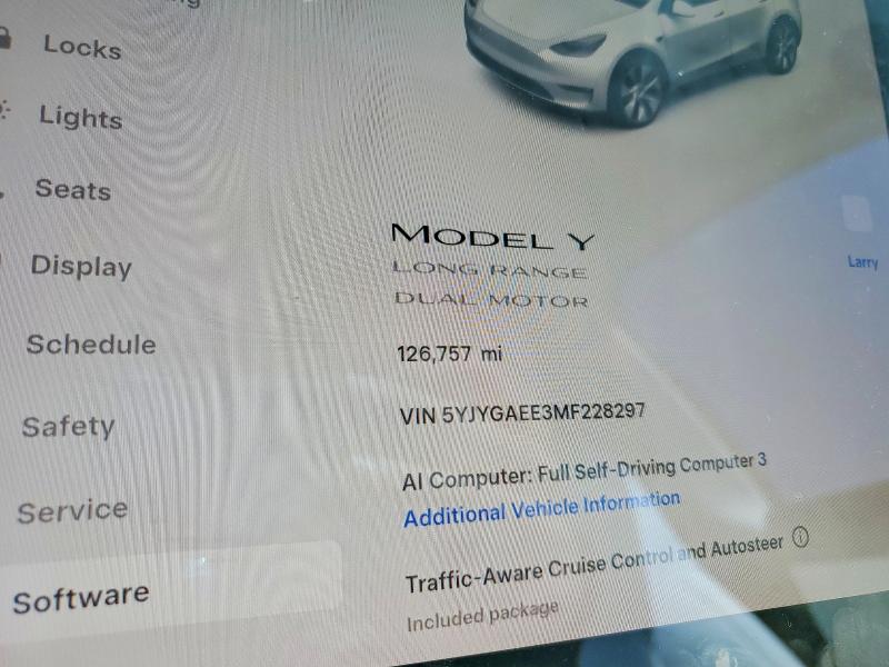 Aukcja sprzedaży 2021 Tesla Model Y, vin: 5YJYGAEE3MF228297, numer aukcji: 63723966