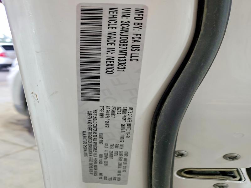 2022 Jeep Compass მანქანა იყიდება აუქციონზე, vin: 3C4NJDBB7NT130831, აუქციონის ნომერი: 64721166
