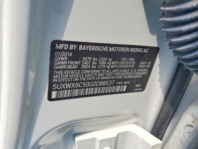 Продаж на аукціоні авто 2016 Bmw X3, vin: 5UXWX9C50G0D88537, номер лоту: 67163546
