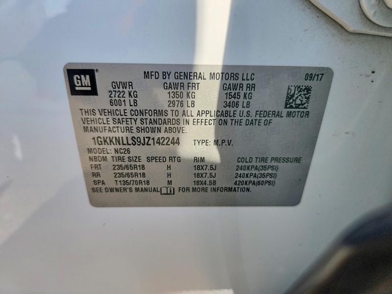 Продажа на аукционе авто 2018 Gmc Acadia, vin: 1GKKNLLS9JZ142244, номер лота: 66455126