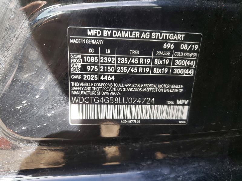 Продажа на аукционе авто 2020 Mercedes-benz Gla, vin: WDCTG4GB8LU024724, номер лота: 65987586
