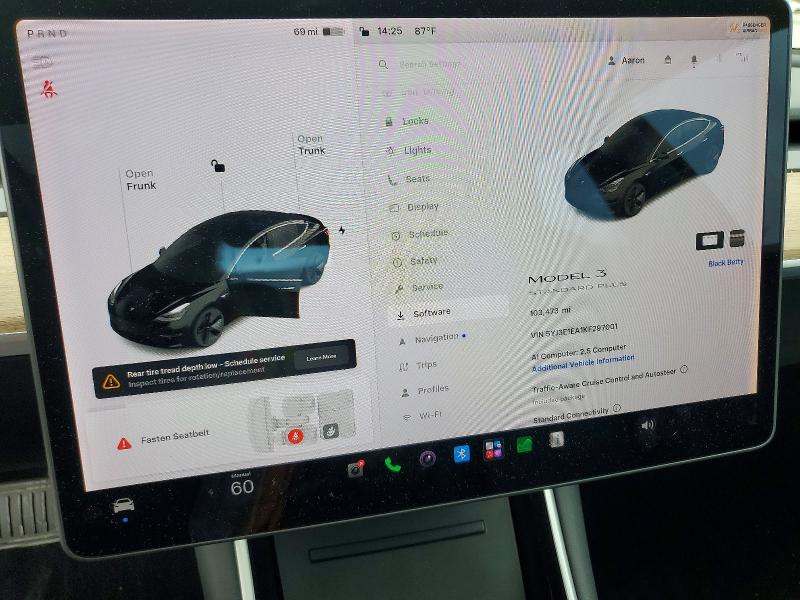 65033206 :رقم المزاد ، 5YJ3E1EA1KF297001 vin ، 2019 Tesla Model 3 مزاد بيع