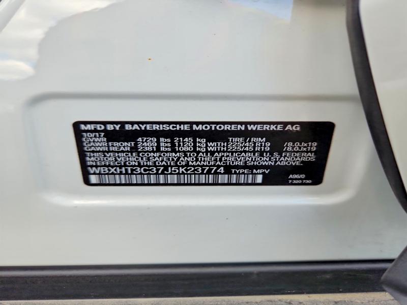 Aukcja sprzedaży 2018 Bmw X1, vin: WBXHT3C37J5K23774, numer aukcji: 60939946