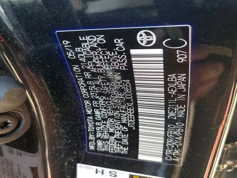 Aukcja sprzedaży 2020 Toyota Corolla, vin: JTDEBRBEXLJ008554, numer aukcji: 65306126