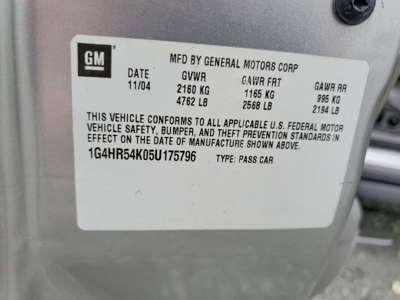 65914336 :رقم المزاد ، 1G4HR54K05U175796 vin ، 2005 Buick Lesabre مزاد بيع