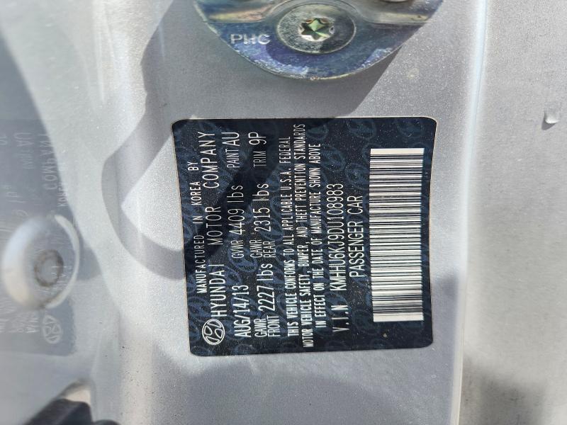 2013 Hyundai Genesis Coupe მანქანა იყიდება აუქციონზე, vin: KMHHU6KJ9DU108983, აუქციონის ნომერი: 66557136
