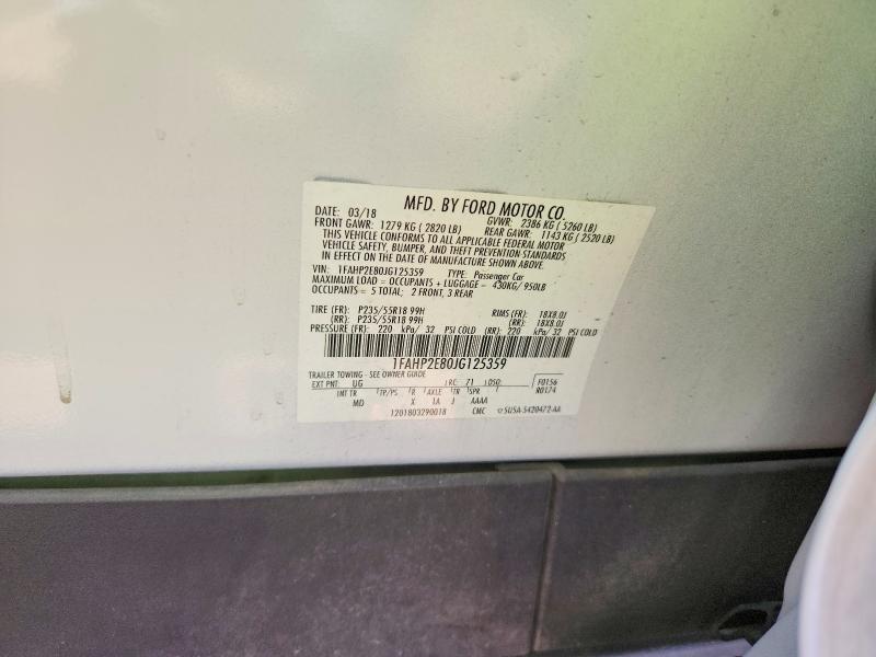 Aukcja sprzedaży 2018 Ford Taurus, vin: 1FAHP2E80JG125359, numer aukcji: 64101966