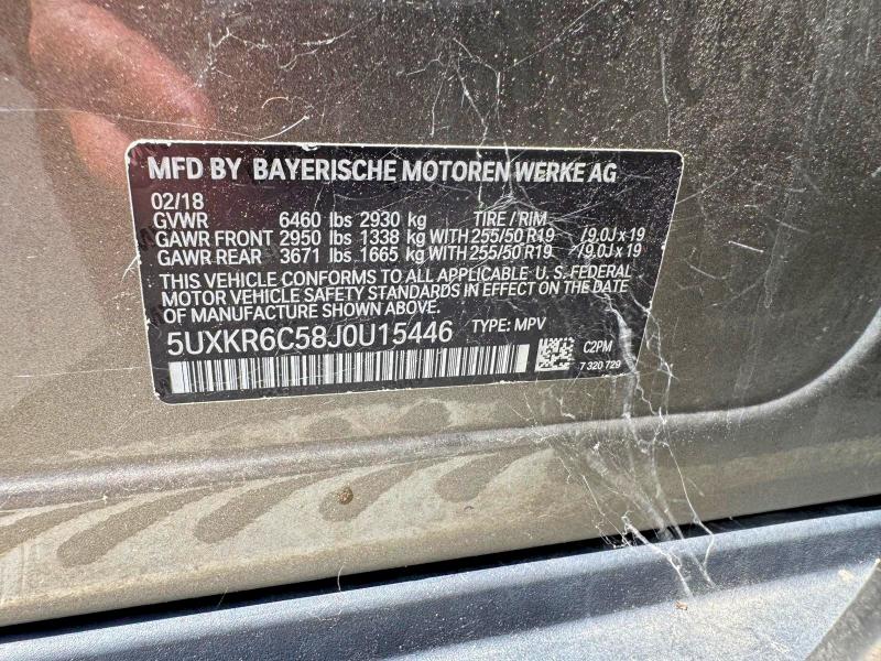 Aukcja sprzedaży 2018 Bmw X5, vin: 5UXKR6C58J0U15446, numer aukcji: 64676056
