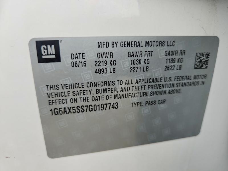 Продаж на аукціоні авто 2016 Cadillac Cts, vin: 1G6AX5SS7G0197743, номер лоту: 65590746