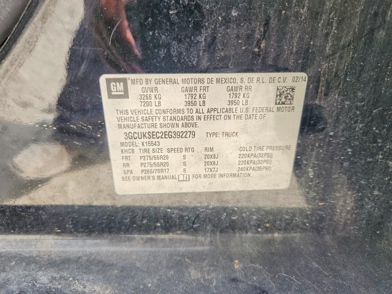 2014 Chevrolet Silverado მანქანა იყიდება აუქციონზე, vin: 3GCUKSEC2EG392279, აუქციონის ნომერი: 64269376