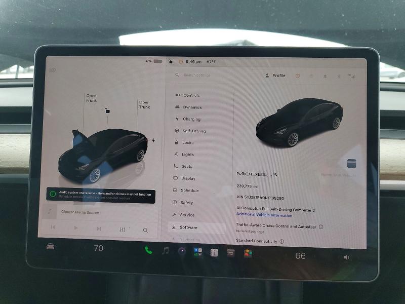 Aukcja sprzedaży 2022 Tesla Model 3, vin: 5YJ3E1EA0NF189280, numer aukcji: 65205046