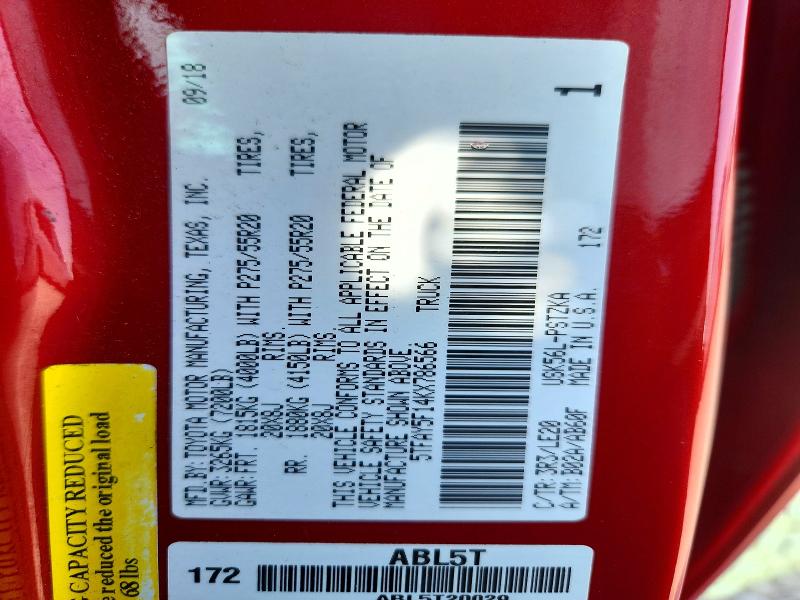 Aukcja sprzedaży 2019 Toyota Tundra, vin: 5TFAY5F14KX786566, numer aukcji: 66258936