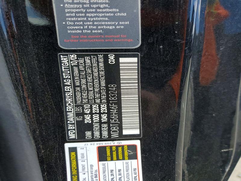 2006 Mercedes-benz Clk მანქანა იყიდება აუქციონზე, vin: WDBTJ56H46F183248, აუქციონის ნომერი: 65309006