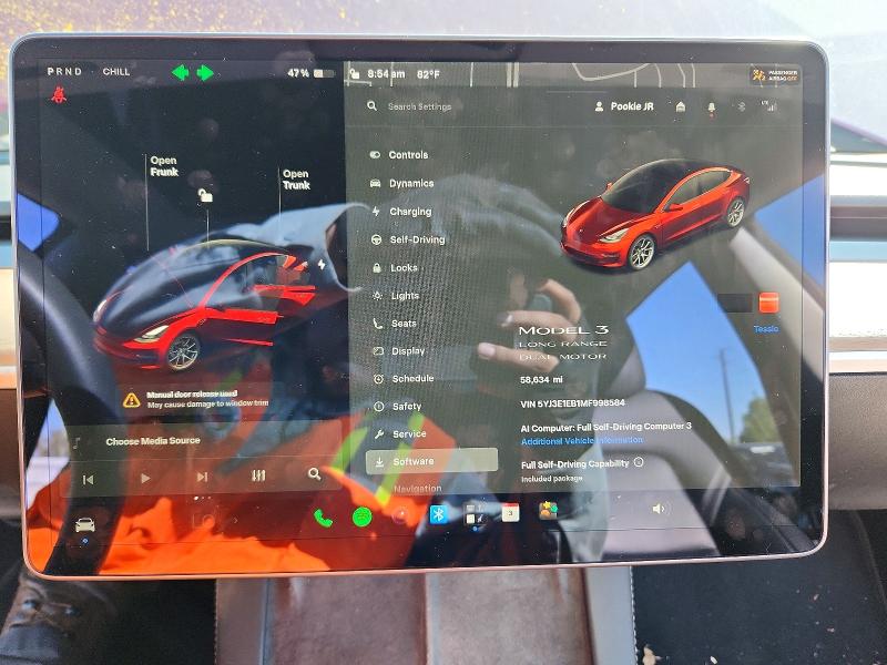 63531426 :رقم المزاد ، 5YJ3E1EB1MF998584 vin ، 2021 Tesla Model 3 مزاد بيع