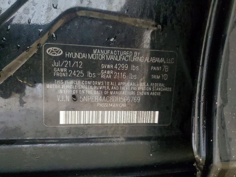 Продаж на аукціоні авто 2013 Hyundai Sonata, vin: 5NPEB4AC8DH566769, номер лоту: 65632356