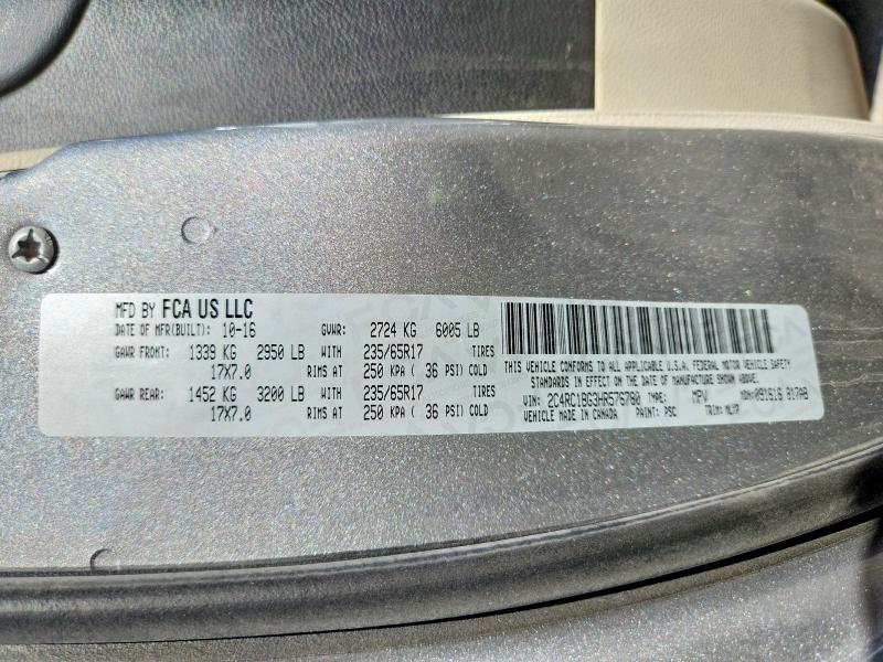 Продажа на аукционе авто 2017 Chrysler Pacifica, vin: 2C4RC1BG3HR576780, номер лота: 64336426