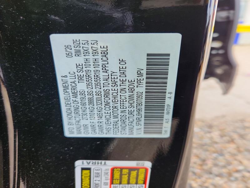 65376446 :رقم المزاد ، 5FNRL6H96TB070502 vin ، 2026 Honda Odyssey مزاد بيع