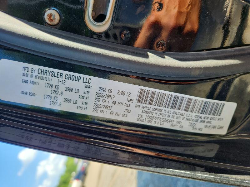 Aukcja sprzedaży 2012 Dodge Ram 1500, vin: 1C6RD7FP7CS206442, numer aukcji: 64009486