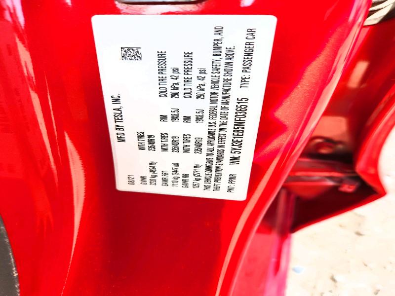 Продаж на аукціоні авто 2021 Tesla Model 3, vin: 5YJ3E1EB5MF036515, номер лоту: 65334106