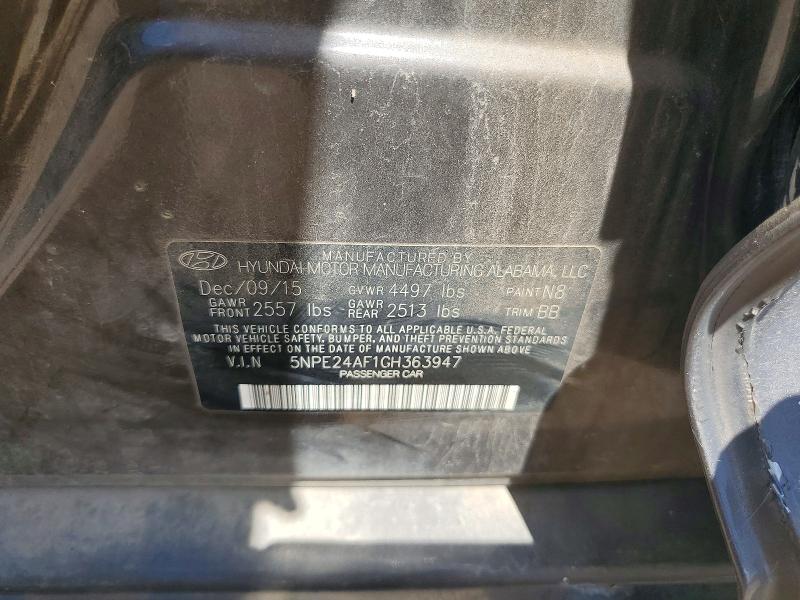 Aukcja sprzedaży 2016 Hyundai Sonata Se, vin: 5NPE24AF1GH363947, numer aukcji: 65199686