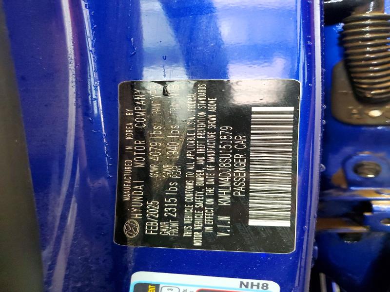 66193446 :رقم المزاد ، KMHLM4DJ8SU151879 vin ، 2025 Hyundai Elantra Hybrid مزاد بيع