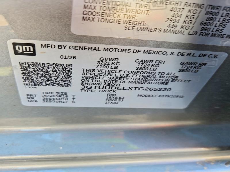 Продажа на аукционе авто 2026 Gmc Sierra, vin: 3GTUUDELXTG265220, номер лота: 66264656