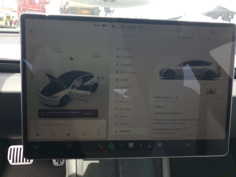 2025 Tesla Model 3 მანქანა იყიდება აუქციონზე, vin: 5YJ3E1EAXSF904934, აუქციონის ნომერი: 65222316