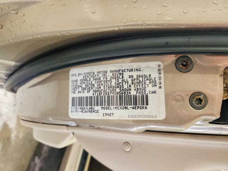Aukcja sprzedaży 2000 Toyota Avalon, vin: 4T1BF28B2YU069037, numer aukcji: 63550766