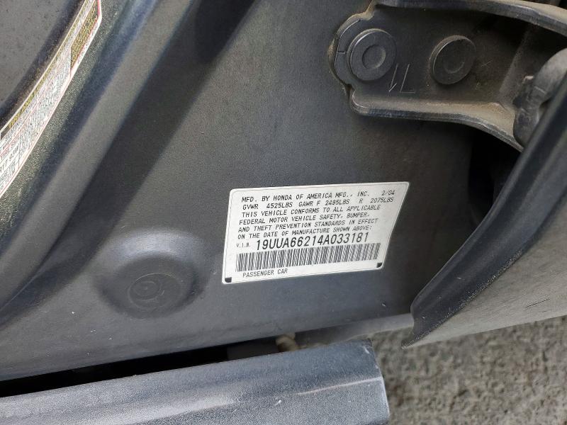 2004 Acura Tl მანქანა იყიდება აუქციონზე, vin: 19UUA66214A033181, აუქციონის ნომერი: 66081356