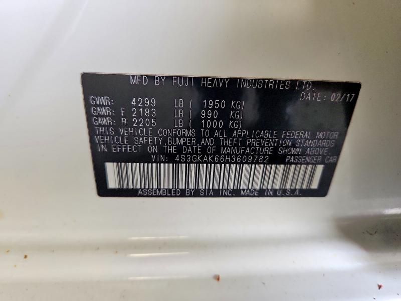 63632436 :رقم المزاد ، 4S3GKAK66H3609782 vin ، 2017 Subaru Impreza مزاد بيع