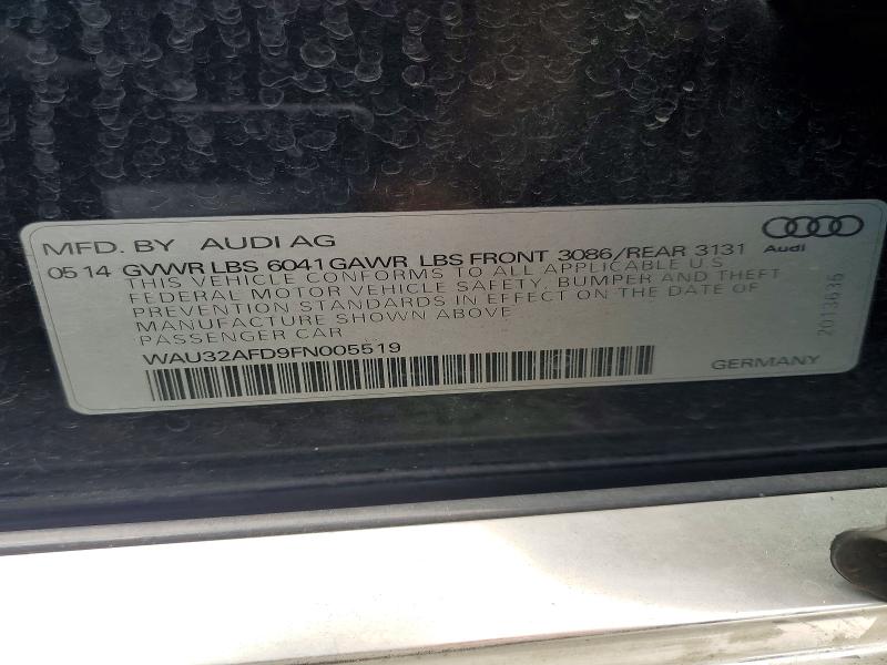 Aukcja sprzedaży 2015 Audi A8, vin: WAU32AFD9FN005519, numer aukcji: 64752466