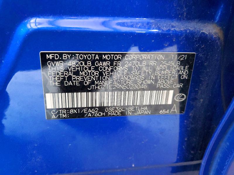 Продаж на аукціоні авто 2022 Lexus Is, vin: JTHGZ1E29N5023046, номер лоту: 63187896