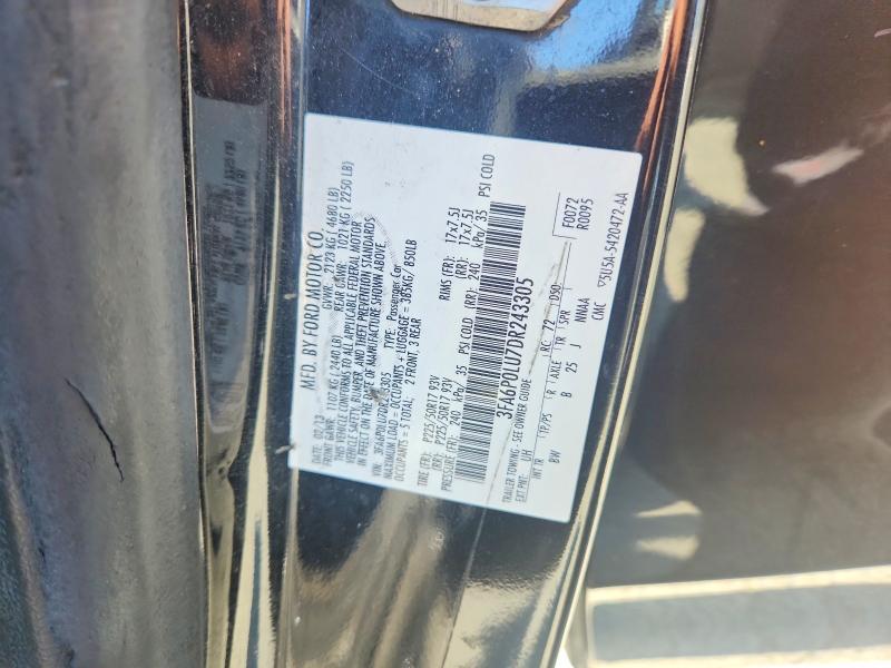 64857966 :رقم المزاد ، 3FA6P0LU7DR243305 vin ، 2013 Ford Fusion مزاد بيع