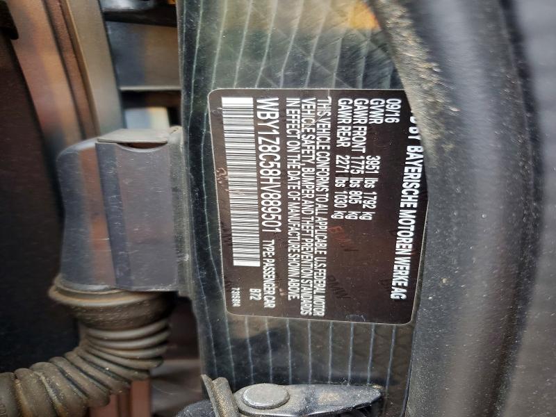 Продаж на аукціоні авто 2017 Bmw I3, vin: WBY1Z8C58HV889501, номер лоту: 65011756