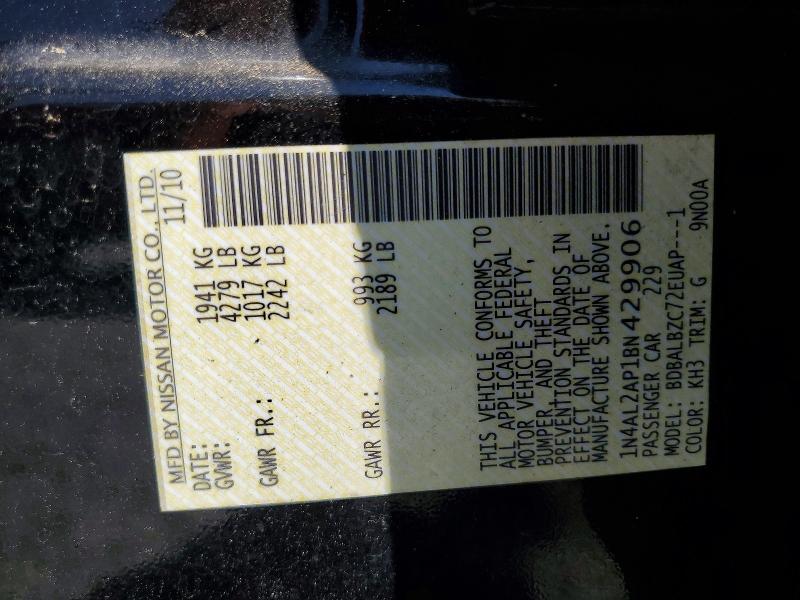 Продажа на аукционе авто 2011 Nissan Altima, vin: 1N4AL2AP1BN429906, номер лота: 64676506