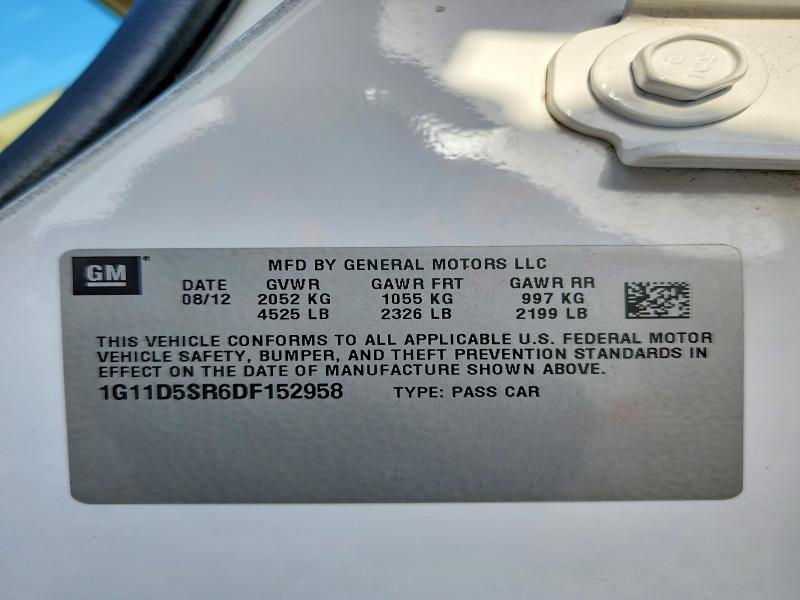 Продажа на аукционе авто 2013 Chevrolet Malibu, vin: 1G11D5SR6DF152958, номер лота: 64946496