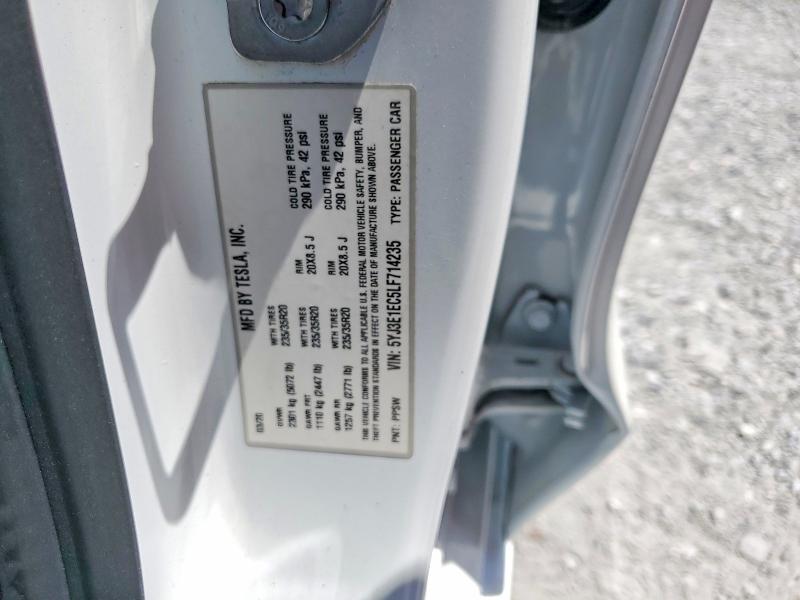 Aukcja sprzedaży 2020 Tesla Model 3, vin: 5YJ3E1EC5LF714235, numer aukcji: 62325676