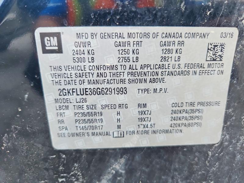 66476996 :رقم المزاد ، 2GKFLUE36G6291993 vin ، 2016 Gmc Terrain مزاد بيع