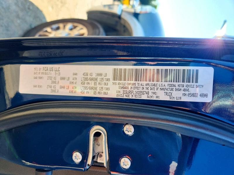 Продажа на аукционе авто 2019 Ram 2500, vin: 3C6UR5FL1KG556748, номер лота: 65147676