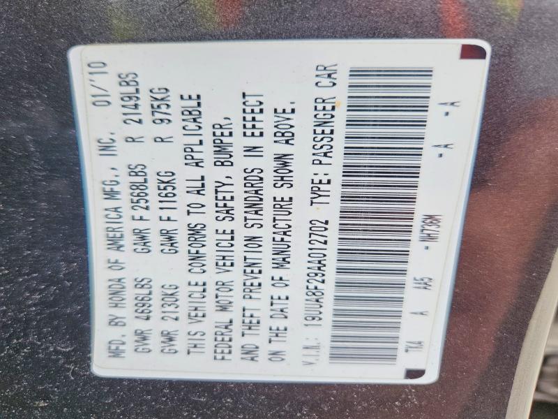 2010 Acura Tl მანქანა იყიდება აუქციონზე, vin: 19UUA8F29AA012702, აუქციონის ნომერი: 65800466