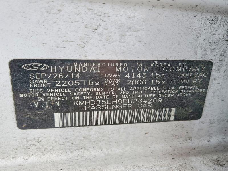 2014 Hyundai Elantra Gt მანქანა იყიდება აუქციონზე, vin: KMHD35LH8EU234289, აუქციონის ნომერი: 64213006
